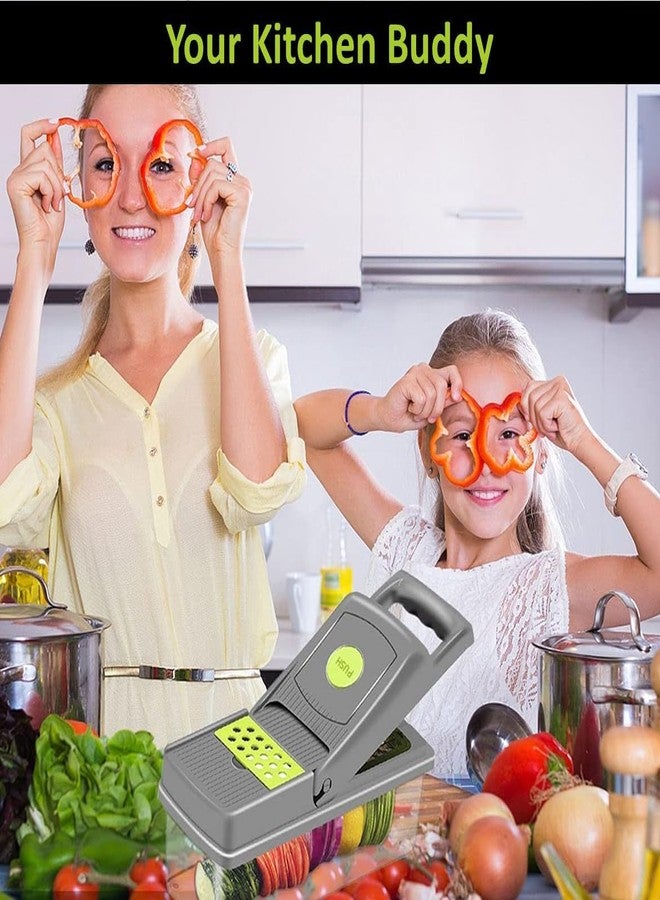 Kiwilon 14in1 Vegetable Cutter for Kitchen I Veggie Chopper I Potato Slicer I Onion Dicer with Container and Easy Push to Clean Button - Image 4
